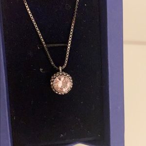 Swarovski pink ball necklace